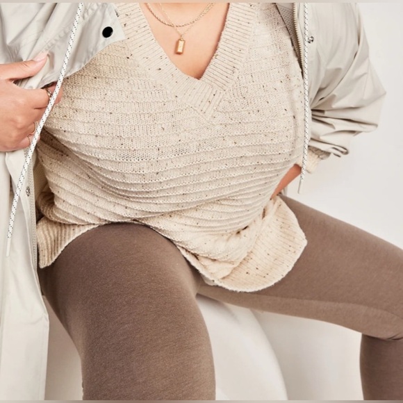 NWT! Old Navy Speckled Textured Rib-Knit Cream Cotton Tunic Sweater. Size 2x! - Picture 3 of 16